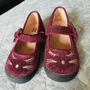 Harper Canyon Sparkly Purple Cat Face Kids Shoes